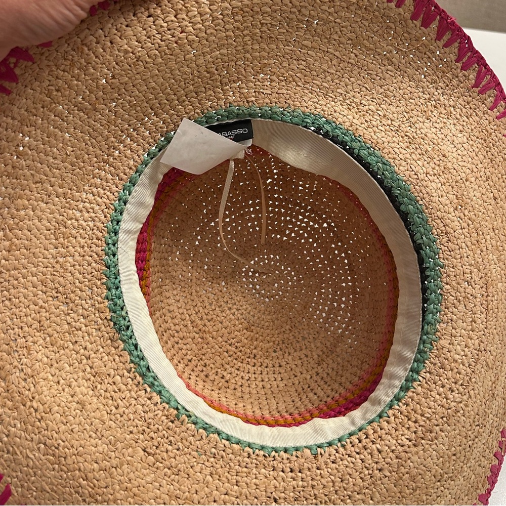 Tirabasso Raffia Rainbow Swirl Hat 🆕 - Picture 3 of 7
